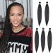 66cm 5 bundle of braids pre Stretched art hair extensions ez anti -stretched hair part braiding hair extension crochet yaki braided hair natural black