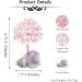 Rose Quartz Crystal Tree with Fluorite Crystals Base - Reiki Healing Bonsai Money Tree for Home Decor and Feng Shui - Crystal Gift for Christmas - Buy Online on GoSupps.com