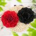 Bofunx 2-Piece Flower Hair Clips | Red & Black Brooch Hair Jewelry for Parties Weddings Halloween & Masquerades - Buy Online on GoSupps.com