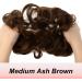 JJstar Medium Ash Brown Messy Hair Bun Scrunchies for Women - Curly Wavy Chignons Accessory - Buy Online on GoSupps.com