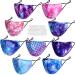[9 Pack with 9 Pcs Filters] Kids Cloth Face Mask, Cartoon Washable Face Masks Reusable Adjustable Mask for Kids Girls Boys Pink/Red/Purple