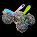 UTENEW Stainless Steel Wool Scourer Sponges Scrubbers Scouring Pads with Handle 2 Pack for Kitchen Bathroom - Buy Online on GoSupps.com
