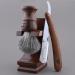 Haryali London Men's Wooden Shaving Set - Straight Razor Black Badger Hair & Stand | Best International Shipping - Buy Online on GoSupps.com
