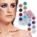 Holographic Body Glitter Set - 16 Colors + Glitter Glue for Makeup & Crafts - Buy Online on GoSupps.com