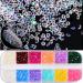 Colorful Nail Art Rhinestones Kit - Multicolor Gems with Tweezers and Brush - Buy Online on GoSupps.com