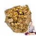 Raw Crystal Cluster Electroplated Golden Crystal Stone | Mineral Crystal Specimen Natural Crystal Raw Gemstones Cluster for Home Decoration Crafts