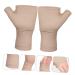 Shop Fingerless Pressure Hand Gloves for Carpal Tunnel - Spandex Support Mittens - 1 Pair Khaki - Buy Online on GoSupps.com