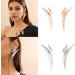 ROYALEAD Triangle Bend Pointed Earrings for Women Girls Minimalist Designs Exaggerated Geometric Accessories 2024 Party Jewelry Gold - Buy Online on GoSupps.com