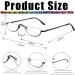 Buy Viseng 2 Pairs Half Frame Reading Glasses for Men & Women - Slim Half Moon Lens Metal Semi Rimless Eyewear +2.5 Diopters (Black & Grey - Buy Online on GoSupps.com