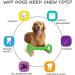 Atopo 13-Inch Bone-Shaped Dog Toy - Durable Hard Rubber Chew Toy for Dogs | Teeth Cleaning & Gum Massaging | Ideal for Small & Large Breeds - Green - Buy Online on GoSupps.com