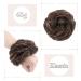 Silk-Co Hair Part with Rubber Band | Wavy Soft Dutt Hair Extensions - 45g Medium Brown & Dark Blonde Messy Bun Updos - Buy Online on GoSupps.com