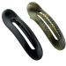 Parcelona French Oval Slider Black and Olive Green Large 4.75 Celluloid Set of 2 Side Hair Claw Clips for Girls and Women (Large 4.75)