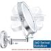 Bathroom Bath with LED Swivel Folding 1X/5X Magnification Cosmetic Mirror - Buy Online on GoSupps.com