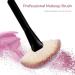 Black Makeup Brushes with Wood Handle | Large Fan & Foundation Brush for Liquid & Powder Applications - International Shipping Available - Buy Online on GoSupps.com