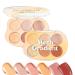 Blush Highlighter Makeup Palette 6 Colors Multifunctional Blush PaletteWaterproof Cream Texture Blendable Long Lasting Makeup