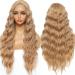 Sylhair 30 Long Curly Lace Front Wig for Women - Honeyblonde Synthetic Wavy Wig for Daily Use & Cosplay - Buy Online on GoSupps.com