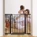 OTTOLIVES Metal Baby Gate Pet Gate 2.7 Inches Gate Extensions for Stairs & Doorways Baby Gate with a Anti-Collision Slot (Black) - Buy Online on GoSupps.com