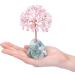 Rose Quartz Crystal Tree with Fluorite Crystals Base - Reiki Healing Bonsai Money Tree for Home Decor and Feng Shui - Crystal Gift for Christmas - Buy Online on GoSupps.com