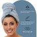 BYCOO Large Microfiber Hair Towel Wrap for Women - Anti Frizz Hair Drying Towel | Fast Drying, Super Absorbent Hair Turban - Blue - Buy Online on GoSupps.com