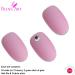 Bling Art False Nails Pink Matte Oval Medium Fake Acrylic 24 Tips with Glue - Buy Online on GoSupps.com