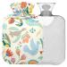 Naanle flower birds heat bottle with reference transparent hot water bottle 1l heat bottle for bed handfeers Warmer pain relief heat and cold therapy