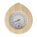 Relsuna sauna thermometer in drop shape made of wood