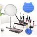 Housoutil 2 1 Makeup Brush Holder Makeup Cleaner Pad Facial Brush Silicone Holder Cosmetic Brush Cleaning Facial Scrubber Makeup Brush Drying Holder Brush Washing Mat Storage Box Silica Gel 11x10cm Blue - Buy Online on GoSupps.com