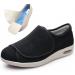 ZXTING Diabetic Shoes Men's Women's Walking Sneakers Wide Width Lightweight - Black Size 44 - Buy Online on GoSupps.com
