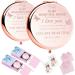 HYOUCHANG 2Pcs Sister Gifts-Gifts for Women-Compact Makeup Mirror -Bridesmaid Gift -Birthday Valentines Day Graduation Thanksgiving or Christmmas Gifts for Best Sister Friend (Rose Gold) Rose Gold-2