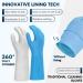 VGO Household Gloves - Latex-Free Super Thick & Slide-Resistant Cleaning Gloves for Kitchen Bathroom & Garden | TPE Material | Baby-Blue (1 Pair) - Buy Online on GoSupps.com