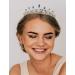 SWEETV Cubic Zirconia Princess Tiara Headband in Royal Blue for Bride & Flower Girls - Bridal Crown Hair Accessories - Buy Online on GoSupps.com