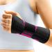 Freetoo light-pass shape wristwear with bionic carpal tunnel rail carry one-tiered wrist bandages for RSI tendonal inflammation extended wrist splint for women men L/XL (new version) left hand (cherry red)