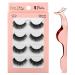 Wrong eyelashes 3D false eyelashes reusable long thick eyelashes to extend the make-up eyelashes 4 pairs of handmade dramatic false eyelashes with eyelash clip (G105)