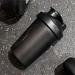 Premium 400ml Shaker Bottle for Protein Powder - Leak-Proof Black Workout Cup with Mixing Ball | Ideal for Fitness & Gym - Buy Online on GoSupps.com