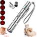 Cat Laser Toy, Cat Toy Laser Pointer, Laser Pointer for Interactive Toys for Indoor Cats Dogs, Long Range 7 Modes Lazer Projection for Kitten Pet Chaser Tease Stick Training Exercise silver
