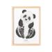 Del m unique & personal baby footprint image with frame personalized animal poster for baby room children's room (without color) (Panda DIN A4 | foot length up to 6cm | age up to 6 months) DIN A4 |Foot length up to 6cm |Age up to 6 months Panda
