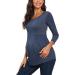 Love2Mi Maternity Nursing Shirt - Layered Wrap Design - Navy - Small - Buy Online on GoSupps.com