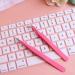 Yueton 2pcs Pink Stainless Steel Tweezers for Eyelash Extension - Straight and Curved Head - Buy Online on GoSupps.com