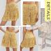 LAEMILIA Womens Floral Print Elastic Waist Flared Mini Skater Skirt - Yellow - Buy Online on GoSupps.com