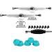 Teak Tuning Prodigy Fingerboard Trucks - White Colorway - 32mm Wide - Pro Shape & Components - Includes Pro Duro 61A Teal Bushings - Buy Online on GoSupps.com
