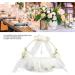 White Wedding Flower Basket Easy Carry Lightweight Wedding Flower Girl Basket for Photography - Buy Online on GoSupps.com