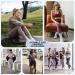 BLONGW Sports Leggings for Women - High Waist Opaque Tummy Control Yoga Gym Fitness Pants in Black - International Shipping Available - Buy Online on GoSupps.com