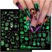 Halloween Nail Art Stickers Decals 6 Sheets Glow in The Dark Nail Decals 3D Self-Adhesive Fluorescent Nail Stickers DIY Acrylic Nail Art Design for Women Girls - Buy Online on GoSupps.com