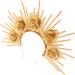 FRCOLOR Goddess Crown Sunburst Spiked Gold Sun Headband Halloween Dress up Headpiece Celestial Crowns Tiaras for Women Photoshoot Accessories Golden - Buy Online on GoSupps.com