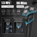 5-in-1 Electric Rotary Shaver for Men - IPX7 Waterproof, Rechargeable Cordless Razor for Shaving Beard, Body, and Pubic Hair - Blue - Buy Online on GoSupps.com