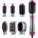 6 in 1 Hair Dryer Brush and Volumizer, Detachable Hair Dryer Styler, One-Step Hot Air Brush for Straightening Curling Drying Combing Styling 6-in-1 Hair Dryer Brush