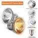 Sunshine Smile Turtle Heat Lamp - 25W & 50W Reptile Terrarium Lamp Duo for Turtles & Reptiles - B-White (2PCs) - Buy Online on GoSupps.com