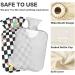 NAANLE Black & White Plaid Hot Water Bottle with Cover - 2L Heat Therapy for Back Pain Relief Hand/Foot Warmer & Neck Comfort - Buy Online on GoSupps.com