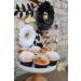 Fonder Mols 3D Paper Flower Decorations Set - White Black Gold - Perfect for Wedding, Graduation, Bridal Shower, Halloween, Nursery Wall Decor - Set of 13 - Buy Online on GoSupps.com