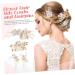 Gogogmee 1 Set Comb Set Hair Comb Clip Hair Flowers Bridal Hair Side Comb Bride Headdress Wedding Hair Comb Rhinestones Wedding Hair Clip Flower Hair Combs Women Flower Hairpins White Cloth - Buy Online on GoSupps.com